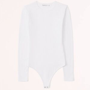 A&F White Long-sleeve Body Suit
